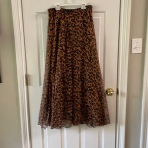 Cheetah print Chiffon skirt